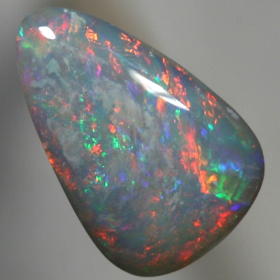 SOLID SEMI BLACK OPAL Sparkles of bright red with green and blue in between